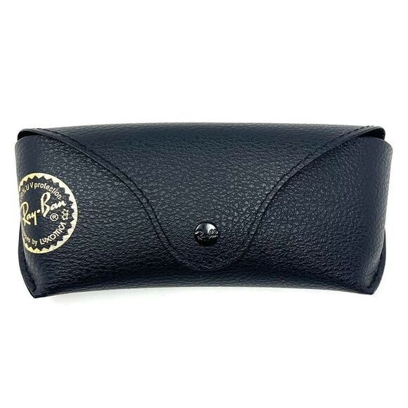 Ray-Ban Black Leather Glasses Case for Sunglasses Eyeglasses with Cleaning Cloth - Picture 12 of 12